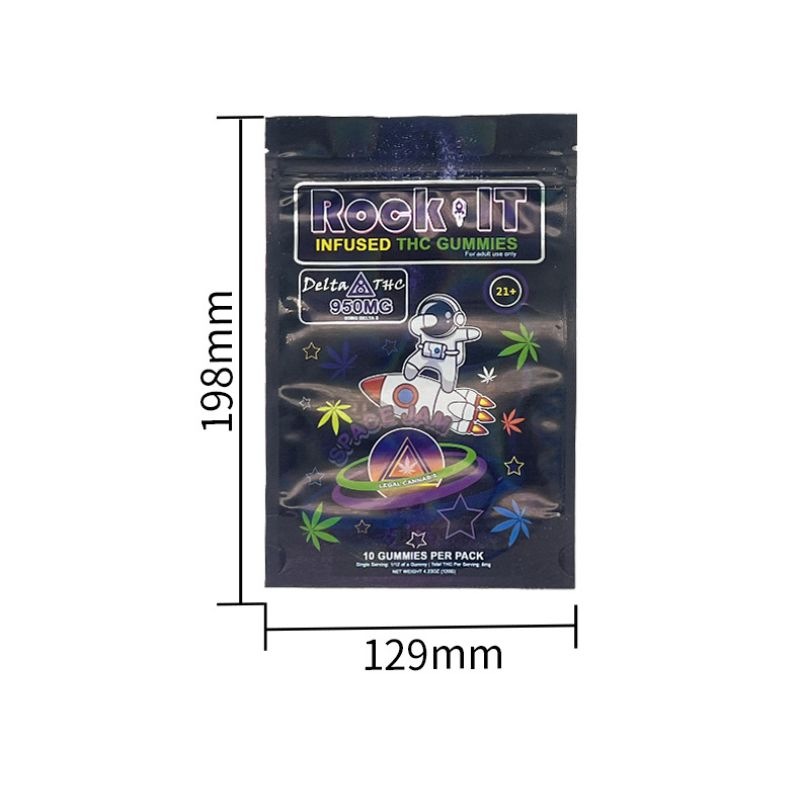 Rock IT THC-Infused Gummies Mylar Bags 950mg